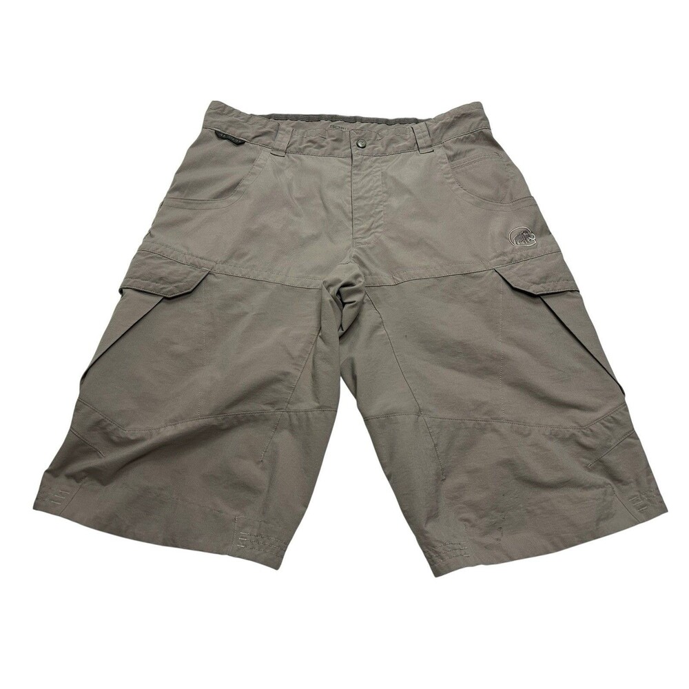 Men's Mammut Softech Cargo Hiking Shorts 15" Size 34 (52) Beige #1032943